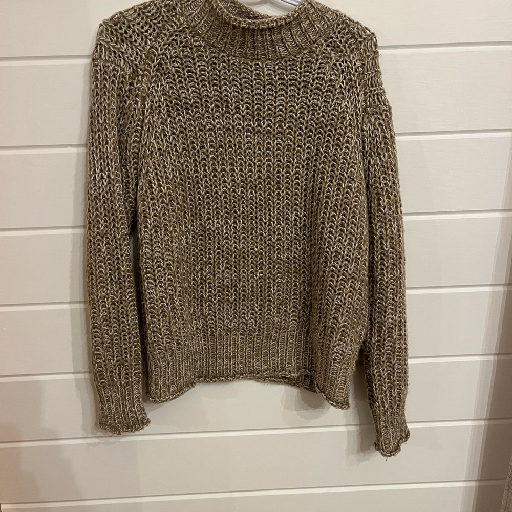 MINKPINK Textured Knit Sweater in Tan